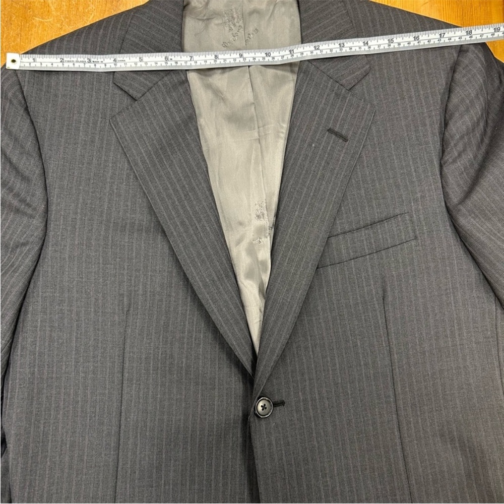 Oxxford Clothes Chicago Bespoke Charcoal Gray Suit 38R